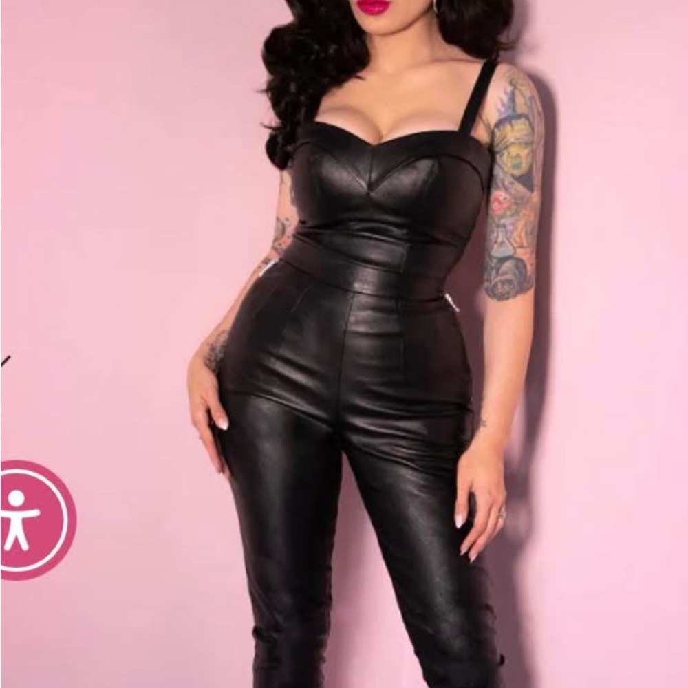 Black Faux Leather pants